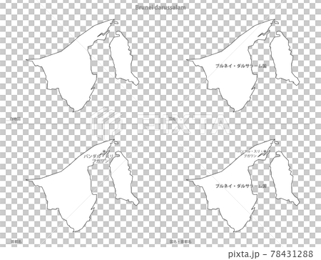 白地図-アジア-ブルネイ・ダルサラーム国 78431288