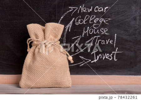 Money canvas bag. 78432261