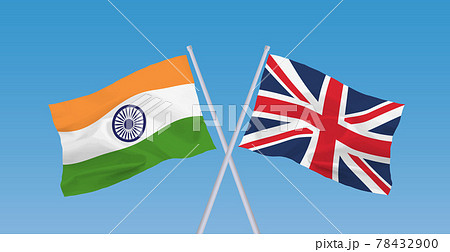 インドとイギリスの国旗
