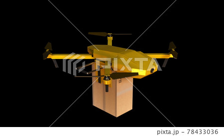 Drone delivers cargo. 78433036