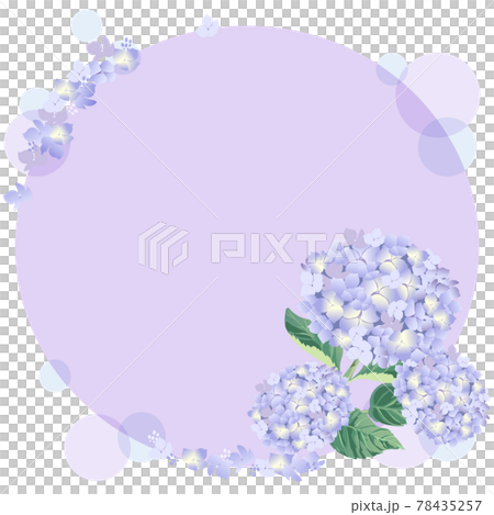 ラウンド紫陽花フレーム ラウンド紫陽花フレーム 78435257