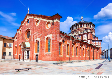 Milano, Italy - Church Santa Maria delle Grazie Milano, Italy - Church Santa Maria delle Grazie 78435703