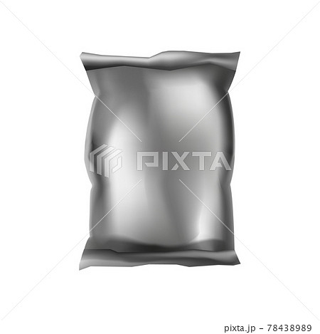 Silver sealed package template. Bag protection for packing things 78438989
