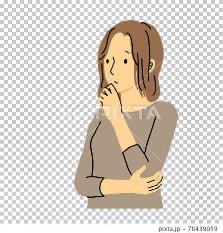 thinking woman thinking woman 78439059