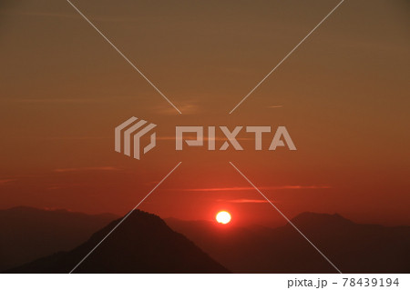 渋峠の横手山からの夕景 78439194