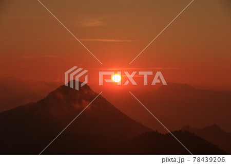 渋峠の横手山からの夕景 78439206