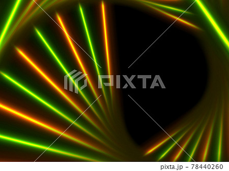 Green orange glowing neon triangular lines abstract background 78440260