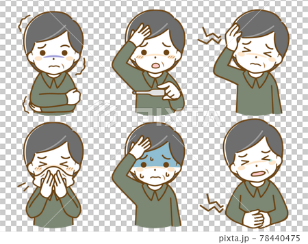 生病的中年人 78440475