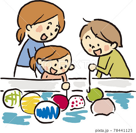 ヨーヨー釣りを楽しむ人 ヨーヨー釣りを楽しむ人 78441125