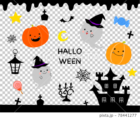 Halloween illustration material set Halloween illustration material set 78441277