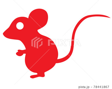 子年のネズミのスタンプイラストのイラスト素材
