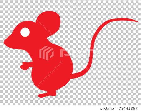 子年のネズミのスタンプイラストのイラスト素材