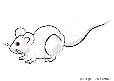 子年の鼠の手書きイラストのイラスト素材