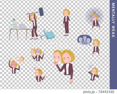 A set of mentally weak blonde business women A set of mentally weak blonde business women 78442380
