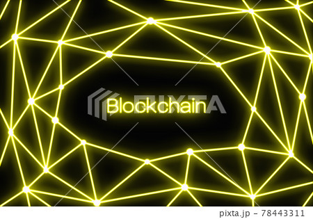 Blockchainと書かれた黄色のネオン Blockchainと書かれた黄色のネオン 78443311
