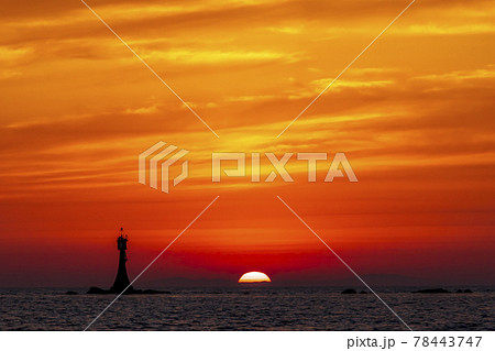 糸島半島福の浦の夕日 糸島半島福の浦の夕日 78443747
