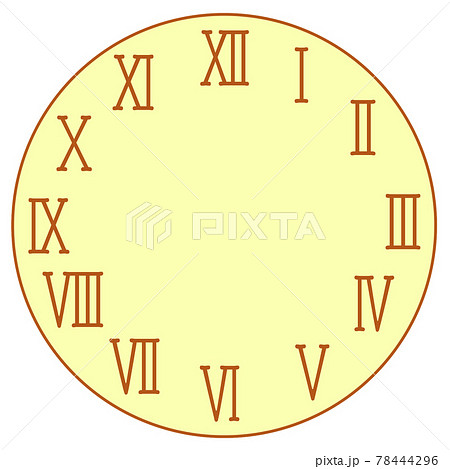 時計の文字盤 ローマ数字 のイラスト素材