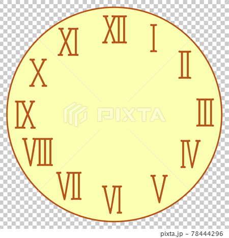 時計の文字盤 ローマ数字 のイラスト素材
