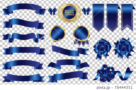 獎牌徽章絲帶蠟郵票套裝收藏藍色 78444351