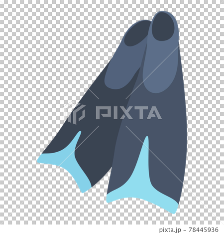 シュノーケリングやダイビングで使う足ヒレのフィンのイラスト のイラスト素材