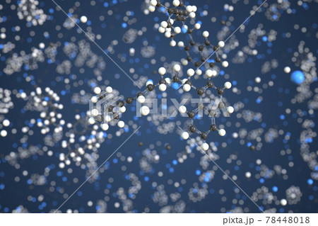 Molecule of Terbinafine. Molecular model, conceptual 3d rendering 78448018