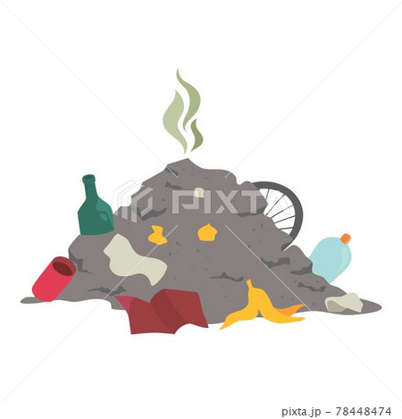 City garbage pile icon, cartoon style City garbage pile icon, cartoon style 78448474