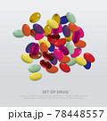 Group of Drug Realistic Vector Illustration 78448557