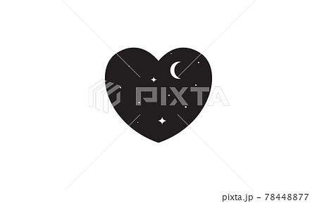 shape love dark night with moon logo vector icon illustration design shape love dark night with moon logo vector icon illustration design 78448877