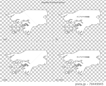 白地図-アフリカ-ギニアビサウ共和国 白地図-アフリカ-ギニアビサウ共和国 78449945