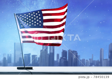 American flag waving in the air 78450139