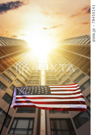 American flag waving in the air American flag waving in the air 78450141