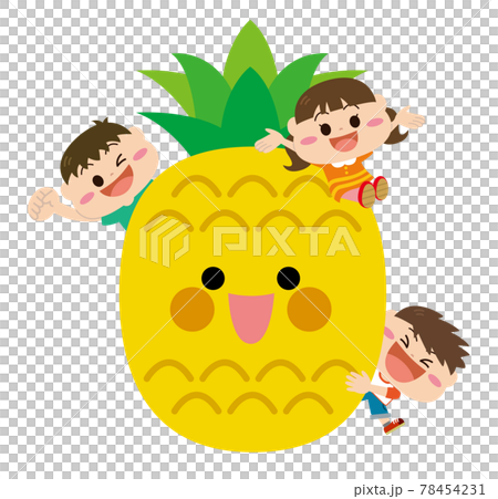 Fruits / pineapples and children 78454231