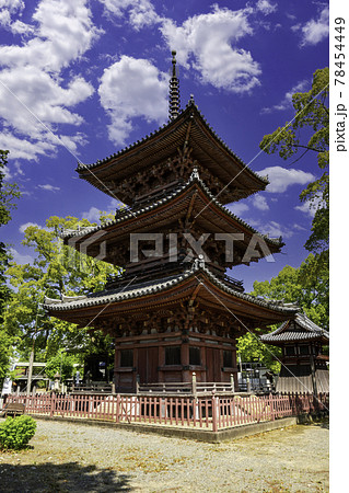 斑鳩寺　三重塔　兵庫県揖保郡太子町 78454449