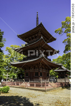 斑鳩寺　三重塔　兵庫県揖保郡太子町 78454450