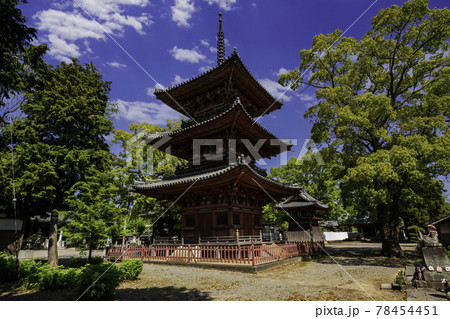 斑鳩寺 三重塔 兵庫県揖保郡太子町 斑鳩寺 三重塔 兵庫県揖保郡太子町 78454451