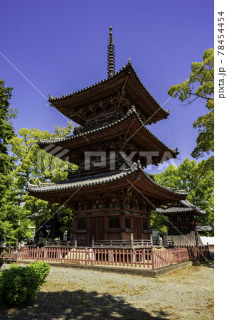 斑鳩寺 三重塔 兵庫県揖保郡太子町 斑鳩寺 三重塔 兵庫県揖保郡太子町 78454454