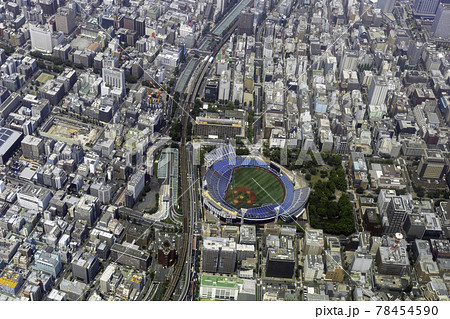 横浜スタジアム付近を空撮 78454590
