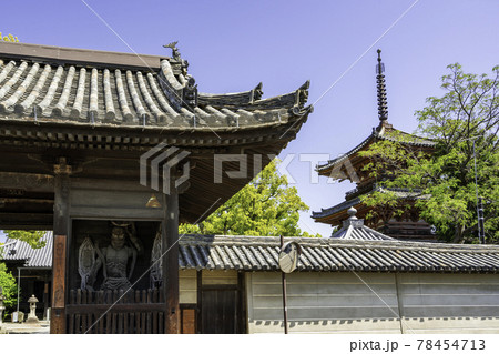 斑鳩寺 仁王門 兵庫県揖保郡太子町 斑鳩寺 仁王門 兵庫県揖保郡太子町 78454713