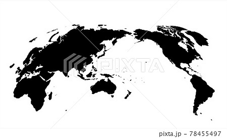 白黒色のデジタルネットワーク地球イメージ白背景のイラスト素材