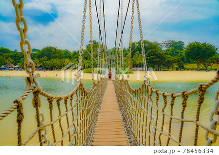 シンガポール・セントーサ島の吊橋 78456334