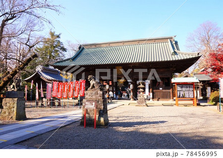 妻沼聖天山　仁王門　国登録有形文化財　鰐口　仁王像　金剛力士像　阿形　吽形 78456995