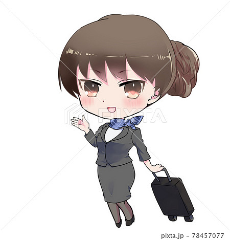 Illustration material: Flight attendant who... - Stock Illustration  [78457077] - PIXTA