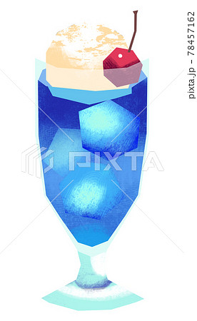 切り絵風ソーダフロート 78457162