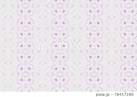 模様素材 抽象的赤線描画 背景パターンのイラスト素材