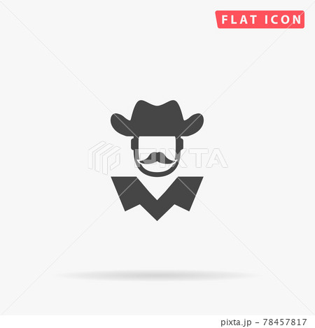 American Cowboy, Sheriff flat vector icon. Hand drawn style design illustrations American Cowboy, Sheriff flat vector icon. Hand drawn style design illustrations 78457817