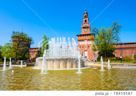 Sforza Castle in Milan, Italy 78459587