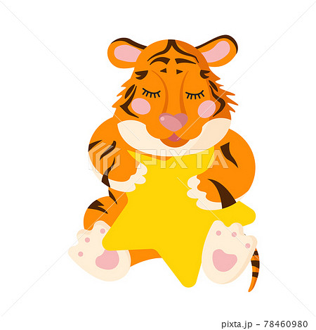 Adorable Baby Tiger Cub on White Postcard