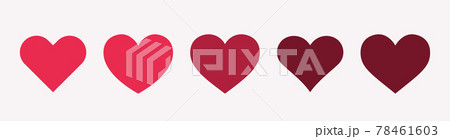 Heart shape symbol, love signs. Red heart icons. Heart shape symbol, love signs. Red heart icons. 78461603