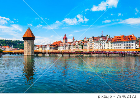 Kapellbrucke Bridge, Wasserturm Tower, Lucerne 78462172