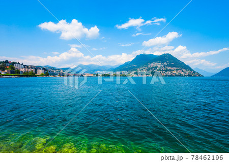 Lugano lake and city, Switzerland Lugano lake and city, Switzerland 78462196